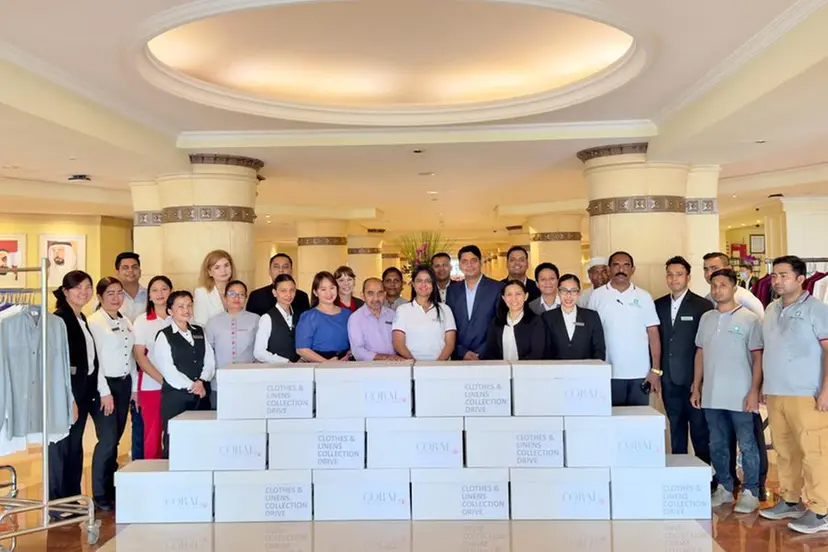 Image for Coral Beach Resort Sharjah Hands Over 565 kg Of End-Of-Life Linens And Uniforms For Recycling