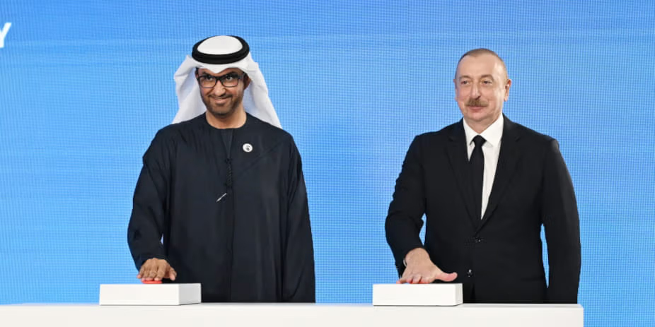 Image for President of Azerbaijan Breaks Ground on Masdar 1GW Solar and Wind Projects