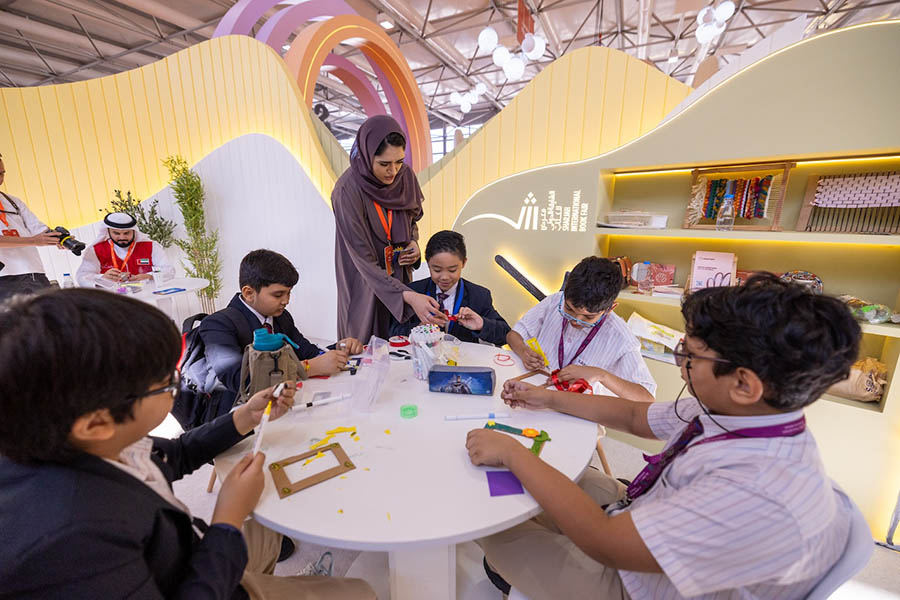 Image for Children Learn Sustainability By Making Picture Frames From Waste Materials At The 43rd Sharjah International Book Fair